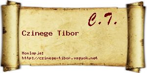 Czinege Tibor névjegykártya